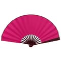 Fläkt - Enfärgad - Extra Stor 33cm - Rosröd - Perfekt Dark pink