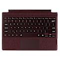 Miniatyrbillede 1 af 5: Kompatibel med Microsoft Surface Pro 7+/7/6/5/4/3 baggrundsbelyst Bluetooth-tastatur med touchpad - Perfekt Style C