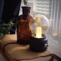 Miniatyrbild 6 av 6: Retro nostalgisk brittisk glödlampa laddningsbar USB nattlampa nattlampa atmosfär lampa köksskåp mystiskt ljus liten lampa black