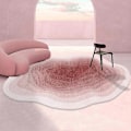 Miniatyrbillede 1 af 5: Nordisk stil blødt tæppe stue tæppe soveværelse tæppe uregelmæssig sky-formet sofa kaffebord gulvtæppe indgangsdør måtte - perfekt 5 60X90CM