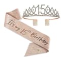 Party Krone Hodebånd Rhinestone Krone Hårtilbehør Første Års Nummer Bursdagskake Ornament Legering Hodebånd-Perfekt 15