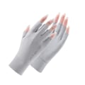 Miniatyrbillede 1 af 5: Fingerløse Solhandsker med UPF 50+ UV-Beskyttelse, til Kvinder - Fiskeri, Kørsel, Cykling, Vandreture - Perfekt Gray M