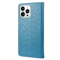 Miniatyrbillede 4 af 5: Butterfly Flower PU Etui Kompatibelt med iPhone 14 Pro-Perfet Blue