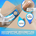 Miniatyrbillede 3 af 4: 1 stk PU læder skrivebordsmåtte - 80 x 40 cm - Beige - med syet kant- Perfet