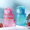 Miniatyrbilde 5 av 6: Sippy-kopper for småbarn Vektet halmkopp Spillsikker Sippy-kopp med håndtak Vannflaske Treningskopp - Perfet Pink