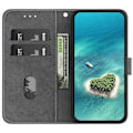 Miniatyrbilde 4 av 5: Tegnet Lærveske Kompatibel med Motorola Moto G75 5G-Perfet Little Lantern Flower