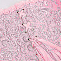 Miniatyrbilde 3 av 5: Kvinners Snøring Overbyst Bustier Lingeri Bodyshaper Topp Prinsesse -rosa Rosa-xs-Perfet Pink -S
