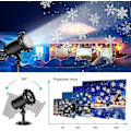 Miniatyrbillede 5 af 5: LED Projektor Julelys Snefald Lys med Fjernbetjening IP65 Vandafvisende Udendørs og Indendørs Julepynt Snefnug LED Jule-Perfet