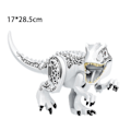 Miniatyrbilde 1 av 2: Dinosaurmodell, Tyrannosaurus Rex byggeklosser, store dinosaurbyggesteiner, perfekt for barnebursdag white Tyrannosaurus rex