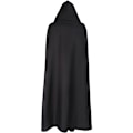 Miniatyrbilde 4 av 10: Unisex månefaser broderi hettekappe Mystisk middelalderrenessanse lang kappe - Perfet black S