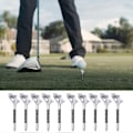 Miniatyrbillede 2 af 5: 10 stk. Golf Tees - Slidstærke, Bærbare, Skrå Indsæt, Reducerer Friktion, Professionelle, Øger Afstand, Kompakte 10 Grader - Perfekte
