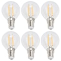 Pikkukuva 3 / 5: 6 KPL E12 LED Globe -lamput 4W G45 Vintage Filamenttilamppu Kirkas lasilamppu Lämmin valo Kodin sisustus 110V - Täydellinen