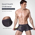 Miniatyrbilde 3 av 5: 4-pakning Herre Bambus Myke Undertøyshorts Sommer Ice Silk Mesh Boxer Briefs-Perfet Grey XXL