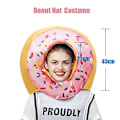 Miniatyrbilde 1 av 5: Par Pizza Croissant Donut Jordbær Avokado Tunfisk toast Kostyme Karnevalskostyme Mat Halloween Kostyme for Voksne - Perfekt Donut