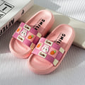 Miniatyrbilde 2 av 4: Sklisikker innendørs tegneserie barnesandaler til tøfler - Perfet Pink squares 28-29(Foot length17cm)