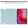 Miniatyrbild 4 av 5: Kompatibel med Lenovo Tab M11 (Xiaoxin Pad 11 2024) Fodral PU+Akryl Tablet Ställ Skydd med Bluetooth Tangentbord-Perfet Azure Style E Lenovo Tab M11 (Xiaoxi