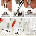 Miniatyrbild 3 av 5: Pärlinställningsmaskin, Pärlnippel Fixeringsmaskin, 5 Storlekar, Hatt Handpress Pärlinställningsverktygssats, DIY Tillbehör - Perfet