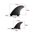 Miniatyrbillede 2 af 5: Surfbræt Glasfiber Finne MR Twin Finner Kompatibel med Single Tab Surfbrætter Shortboard-Perfekt