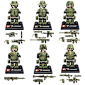 Miniatyrbild 2 av 6: 6 st Falcon Commando Minifigure Militär monteringsleksak - Perfet