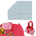 Miniatyrbild 5 av 5: DIY Tygvikningsmatkorg Sy Mall Handväska Sylinjal Bärbar Tote Bag Underlägg Tygvikningsmatkorg Tutorial - Perfekt 12Inch