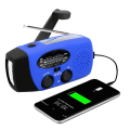 Pikkukuva 1 / 7: Kampiradio 2000mAh Powerbank, Aurinkokennot, Taskulamppu - Sininen - Perfet