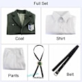 Pikkukuva 3 / 6: Attack On Titan Cosplay evi Puku Shingek No Kyojin Scouting egion Soldier Coat Trench Takki Univormu Miesten Halloween asu - Perfet Full Set L