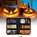 Pikkukuva 6 / 7: Halloween- set ruostumattomasta teräksestä valmistettua kurpitsaveistoa - Perfet
