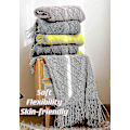 Miniatyrbilde 2 av 2: Myk Strikket Teppe, Sofateppe - Perfekt Light grey 130*180cm