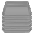 Miniatyrbild 1 av 5: 5 st. Kvadratiska Blomkrukafat i Plast för att Fånga Överskottsvatten och Jordspill - Perfekt för Inomhusväxter Grey 10 inches