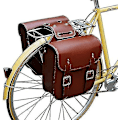 Miniatyrbillede 1 af 5: Cykeltasker Retro Læder Cykel Bagagebærer Taske - Perfet Brown