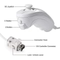 Miniatyrbillede 4 af 6: Wii Nunchuck Controller, 2-pak Nunchuk Controller erstatning - Perfet