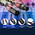 Pikkukuva 2 / 5: 6 kpl XLR-kaapeleita, XLR-uros-naaras mikrofonikaapeli, 3-nastainen balansoitu XLR-kaiutinkaapeli, yhteensopiva Mic Mi-Perfetin kanssa