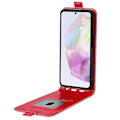 Miniatyrbild 4 av 4: Kompatibel med R64 Textur Vertikal Flip Läder Telefonfodral-Perfet Red For Samsung Galaxy A36