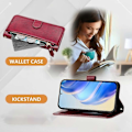 Miniatyrbillede 3 af 5: PU-pungcover kompatibelt med Infinix Smart 6 / Smart 6 Plus - Perfet Dark Red