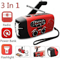Miniatyrbilde 2 av 6: CNE Wind Up Radio, Emergency Radio Solar Portable 2000 - Perfet