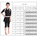 Miniatyrbild 8 av 8: Perfekta flickor Badkläder Barn Badkläder Modest Burkini Set Swimming Beach - Perfet Black 160