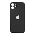 Miniatyrbillede 4 af 4: Kompatibel med iPhone 12 Batteri Hus Cover Reparationsdel (Kamera Linse Ring Hul Standard Version) - Rød-Perfet Black