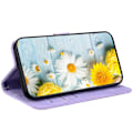 Miniatyrbilde 3 av 5: Etui Kompatibelt med Xiaomi Redmi Note 11s Preget Lilje Flip Lommebok Premium PU Lærdeksel med Kortholder-Perfekt Purple
