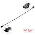 Pikkukuva 1 / 5: Tietokoneen emolevyn 5V 3-napainen 12V 4-napainen AURA RGB-tuulettimeen liitäntä - Perfet Female head Single line 30CM