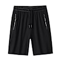 Pikkukuva 1 / 4: Miesten Juoksu- ja Vaellusshortsit, Nopeasti Kuivuvat Urheilushortsi, Ulkoilushortsi, Vetoketjullinen Tasku - Musta - Perfet 8XL