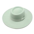 Miniatyrbilde 4 av 5: Hatter i ullfilt for menn og kvinner, buetopphatt, flat topp, bred brem, lett, retro, klassisk, perfekt Sapphire