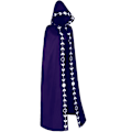 Pikkukuva 3 / 10: Unisex oon Phases Kirjonta hupullinen viitta Itäinen keskiaikainen renessanssin pitkä viitta - Perfet purple M
