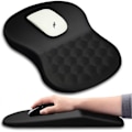 Miniatyrbild 1 av 5: Ergonomisk musmatta med handledsstöd och massagefunktion, handledsstöd för smärtlindring med minnesskum & halkfri PU-bas, Mus-Perfekt