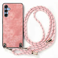 Miniatyrbilde 2 av 5: Kompatibel med Samsung Galaxy A16 5G A16 4G Deksel Retro Tekstur Lærbelagt PC+TPU Telefondeksel med Hengende R-Perfet Pink