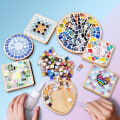 Miniatyrbillede 4 af 9: DIY mosaikfragmenter Uregelmæssigt formet håndlavet stenjade - Perfet Pink Series