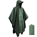 Pikkukuva 1 / 5: Sateenkaappi 3-in-1 Sateenviitta Vedenpitävä Poncho Aikuinen, Uusiokäyttöinen Sateenviitta Aikuinen Vedenpitävä Poncho-Perfet Green