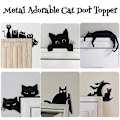 Miniatyrbilde 2 av 5: Nyeste søte metallkatt-dørtopper: Perfekt for Halloween-dørdekorasjon hjørner One cat
