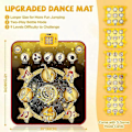 Miniatyrbild 3 av 5: Dansmatta, Danspel Leksak Present till 3-12 Åriga Barn Flickor Pojkar, Dansmatta med Trådlös Bluetooth, 9 Utmanande Spellägen - Perfekt Gold