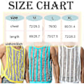 Miniatyrbilde 5 av 5: Menn's Fishnet Tank Sheer Sleeveless T-Shirt Topp - Perfet Yellow XL