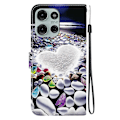 Pikkukuva 3 / 5: Piirroskuvioinen nahkakotelo yhteensopiva Motorola Moto G75 5G:n kanssa - Perfet Heart Shaped